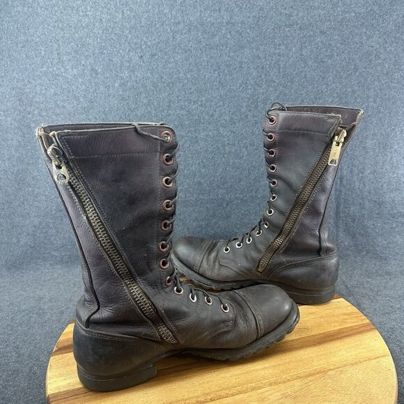 Vintage 1950s Chippewa Leather Side Zip Boots Brown Men\'s Sz 10.5 Black Label main image 5